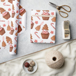 Weihnachtsgebäck Cookie Cupcake Geschenkpapier