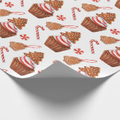 Weihnachtsgebäck Cookie Cupcake Geschenkpapier (Ecke)