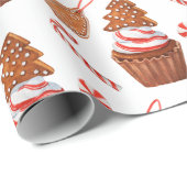Weihnachtsgebäck Cookie Cupcake Geschenkpapier (Rolleneckpunkt)