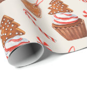 Weihnachtsgebäck Cookie Cupcake Geschenkpapier (Rolleneckpunkt)