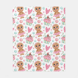 Weihnachtsgebäck Cookie Girl Candy & Cupcakes Fleecedecke