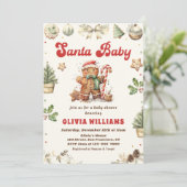 Weihnachtsgebäck Cookie Weihnachtsdusche Einladung (Stehend Vorderseite)