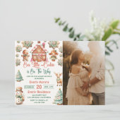 Weihnachtsgebäck Cookies Baby Dusche Party Einladung (Stehend Vorderseite)