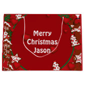 Weihnachtsgebäck Cookies Frohe Weihnachten LGB Große Geschenktüte (Vorderseite)