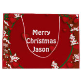 Weihnachtsgebäck Cookies Frohe Weihnachten LGB Große Geschenktüte (Rückseite)