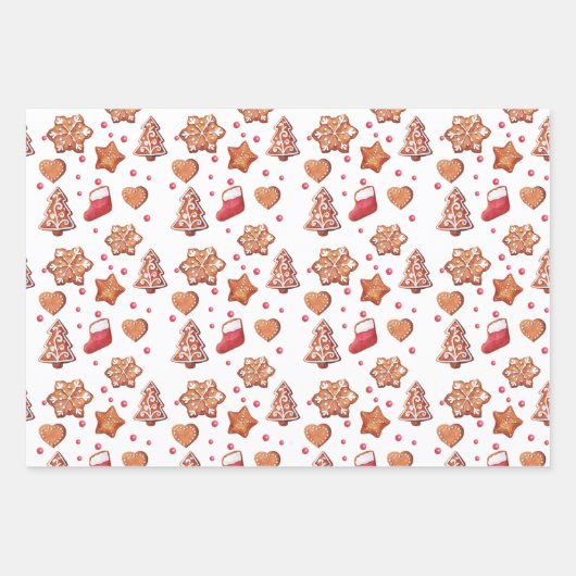 Weihnachtsgebäck Cookies & Leckereien Geschenkpapier Set (Vorderseite 2)