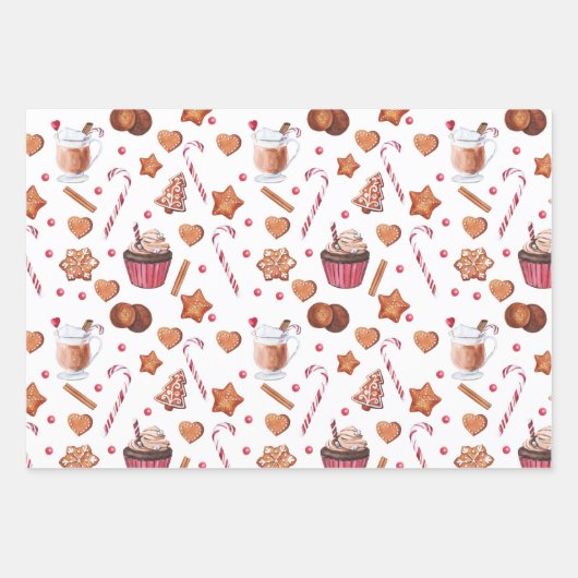 Weihnachtsgebäck Cookies & Leckereien Geschenkpapier Set (Vorderseite)