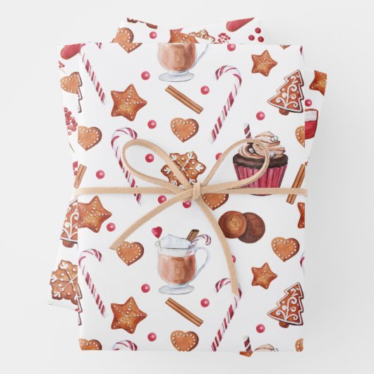 Weihnachtsgebäck Cookies & Leckereien Geschenkpapier Set (Beispiel)