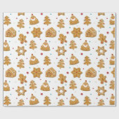 Weihnachtsgebäck Cookies Modernes Muster Geschenkpapier (Flach)