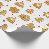 Weihnachtsgebäck Cookies Modernes Muster Geschenkpapier (Ecke)