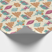 Weihnachtsgebäck Cookies & Ornamente Geschenkpapier (Ecke)