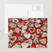 Weihnachtsgebäck Cookies Postkarte (Vorne/Hinten)