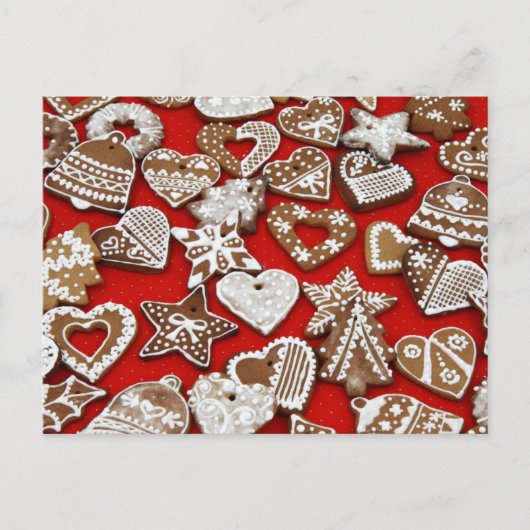 Weihnachtsgebäck Cookies Postkarte (Vorderseite)