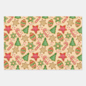 Weihnachtsgebäck Cookies und Ornamente Geschenkpapier Set (Vorderseite 2)
