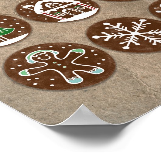 Weihnachtsgebäck Cookies Wall Art Poster (Ecke)
