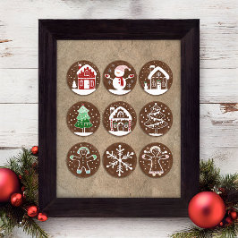 Weihnachtsgebäck Cookies Wall Art Poster