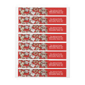 Weihnachtsgebäck Cookies Wrap Address Labels Rundum-Adressaufkleber (Bogen)