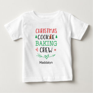 Weihnachtsgebäck Crew Kindername Baby T-shirt