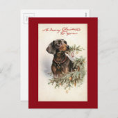 Weihnachtsgebäck Dackel Hund Feiertagspostkarte (Vorne/Hinten)