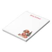 Weihnachtsgebäck Dackel Hunde Weihnachtsgebäck Notizblock (Rotiert)