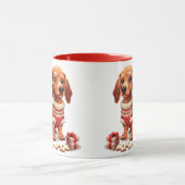 Weihnachtsgebäck Dackel Hunde Weihnachtsgebäck Tasse (Zentrum)