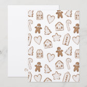 Weihnachtsgebäck Dankeskarte (Vorne/Hinten)