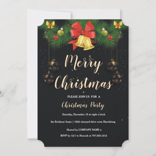 Weihnachtsgebäck Einladung (Vorderseite)