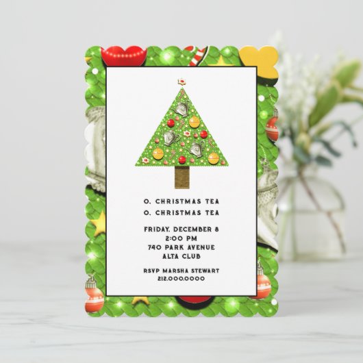 Weihnachtsgebäck Einladung (Stehend Vorderseite)