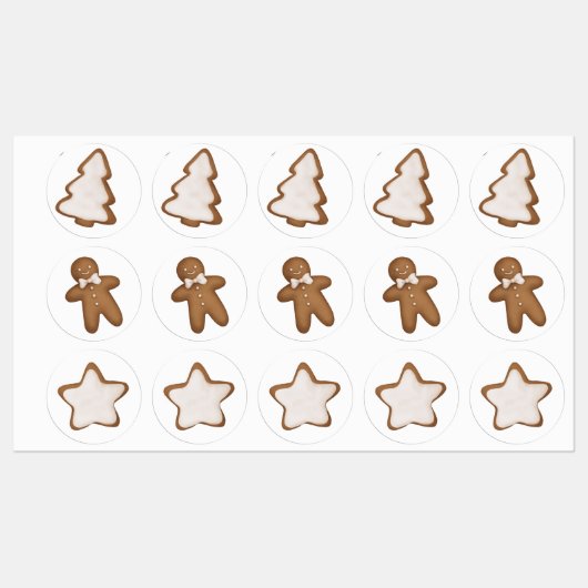 Weihnachtsgebäck Etiketten (Blatt)