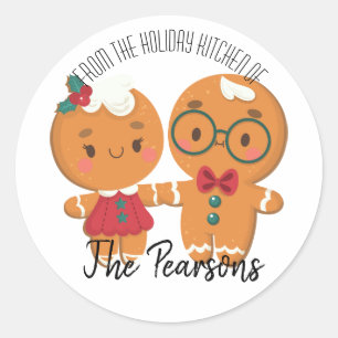 Weihnachtsgebäck Familienname Aufkleber