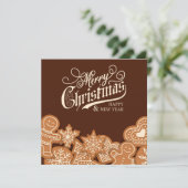 Weihnachtsgebäck Feiertagskarte (Stehend Vorderseite)