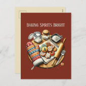 Weihnachtsgebäck Feiertagspostkarte (Vorne/Hinten)