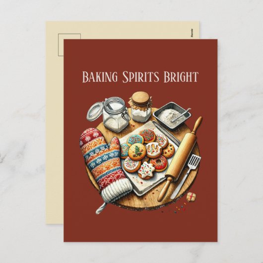 Weihnachtsgebäck Feiertagspostkarte (Vorne/Hinten)