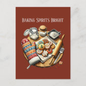 Weihnachtsgebäck Feiertagspostkarte (Vorderseite)