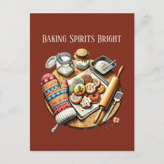 Weihnachtsgebäck Feiertagspostkarte (Vorderseite)