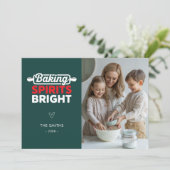 Weihnachtsgebäck Foto Feiertagskarte (Stehend Vorderseite)