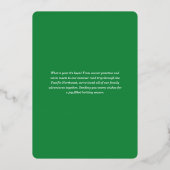 Weihnachtsgebäck & Foto Grün Folien Feiertagskarte (Rückseite)