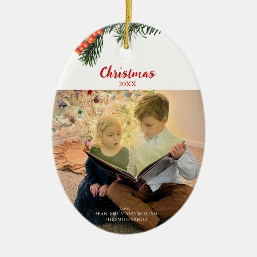 Weihnachtsgebäck Foto Keramik Ornament (Vorne)