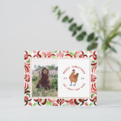 Weihnachtsgebäck Foto Wasserfarbe Feiertagspostkarte (Stehend Vorderseite)