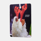 Weihnachtsgebäck - Frizzled Cochin Bantam Pet Ornament Aus Metall (Vorderseite links)