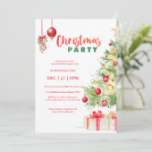 Weihnachtsgebäck für Aquarellen Einladung (Stehend Vorderseite)