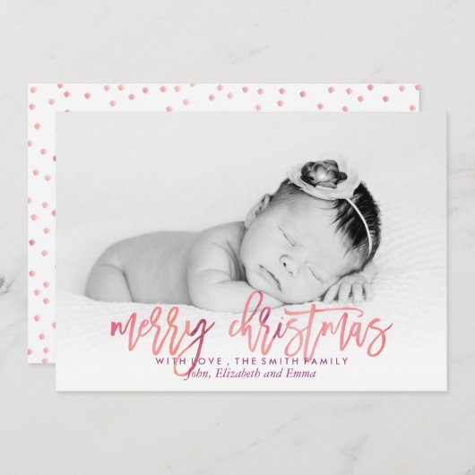 Weihnachtsgebäck für Aquarelltöne - Foto Feiertagskarte (Vorne/Hinten)