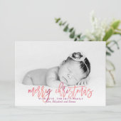 Weihnachtsgebäck für Aquarelltöne - Foto Feiertagskarte (Stehend Vorderseite)