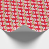 Weihnachtsgebäck für Cartoon Geschenkpapier (Ecke)