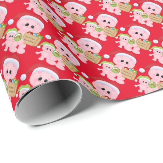 Weihnachtsgebäck für Cartoon Geschenkpapier (Rolleneckpunkt)