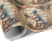 Weihnachtsgebäck für Harfe Geschenkpapier (Rolleneckpunkt)