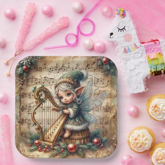 Weihnachtsgebäck für Harfe Pappteller (Party)