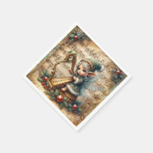 Weihnachtsgebäck für Harfe Serviette (Ecke)