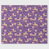 Weihnachtsgebäck für Rentiere und Vögel Geschenkpapier (Flach)