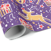 Weihnachtsgebäck für Rentiere und Vögel Geschenkpapier (Rolleneckpunkt)